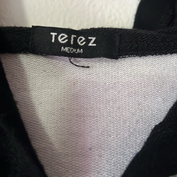 Terez Black Zip Up Hoodie Jacket with Graphic 80’s- 90’s Design. Size Medium - Picture 6 of 8